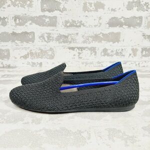 NEW Rothy's The Flat Black Knit Round Toe Slip On Loafers C329